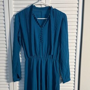 Elegant vintage Blue Women's Dress